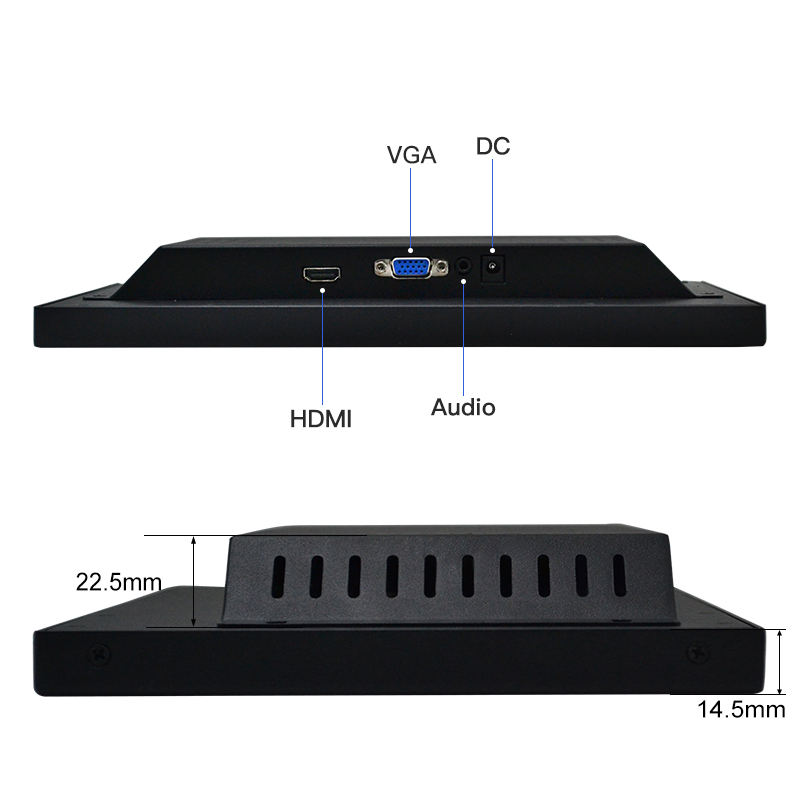 Wholesale Price 15.6 Inch Industrial Lcd Monitor with IPS 1920*1080 VGA HD-MI Cable Embedded Wall Mounted Kit Mount
