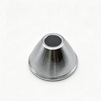 Réflecteur LED usiné CNC, finition brillante et lisse, pour lampe torche portable, pièces optiques en alliage d'aluminium, OEM