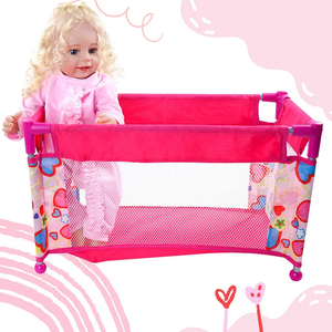 Babeside 17-22 "Doll Pack N Play Baby Doll <span class=keywords><strong>Cunas</strong></span> Muñeca plegable Corralito <span class=keywords><strong>de</strong></span> juguete con bolsa <span class=keywords><strong>de</strong></span> almacenamiento y almohadilla <span class=keywords><strong>de</strong></span> pañal extraíble - Product Image 5
