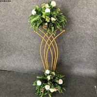 Vase de centre de table de luxe en acier inoxydable de haute qualité, grand modèle, pour mariage, fête, décoration de table, décoration d'événements