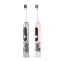 Nouvelle brosse à dents électrique à vibration sonique alimentée par puce visuelle LED intelligente | Chargement USB | 5 | Étanche IPX8 | Autonomie de la batterie de 30 jours
