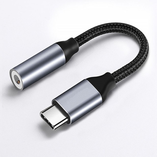 Type-C Headset Adapter 3.5mm Digital Audio Cable USB C to 3.5mm Earphone Music Call Converter for Mobile Phones Tablet Laptop