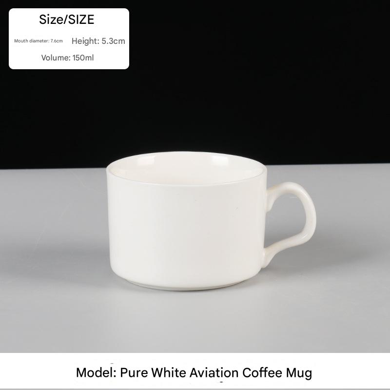 Tasse à café d'avion blanche 150 ml