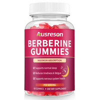 Gummies de Berbérine Ausreson – Complément de Berbérine HCL Végétalien Sans Sucre avec Cannelle de Ceylan et Extrait de Curcuma – Gummies de Berbérine Biologiques