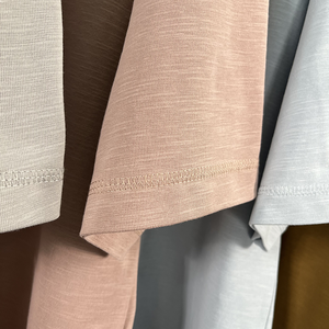 T-shirt da uomo Yingling personalizzata a maniche corte in cotone slub colorato, fresca e confortevole, pesante, per l'ingrosso - Product Image 6