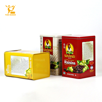 Benutzer definiertes Logo Weihnachten Shrik Tin Square Metall dose für die Lagerung von Lebensmitteln Tee Kerzen Snacks Brot Black Candy für Kuchen Cookie Verpackung