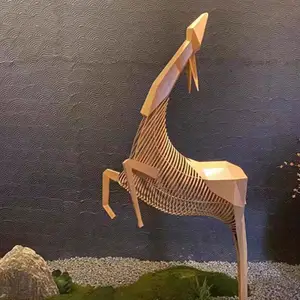 2023 nuevo producto promoción regalo metal artesanía suministros diseño personalizado jardín moderno ciervo escultura para exterior