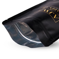 Sacs d'emballage personnalisés avec logo imprimé, noirs mats, estampage à chaud, en aluminium Mylar, Doypack, à fermeture éclair, en plastique, refermables