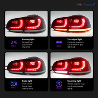 Luz trasera LED completa Plug and Play para VW Golf MK6 GTI 2010-2012, luz de freno secuencial, lámpara de giro, ajuste directo, reemplazo de actualización.