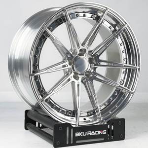 Jantes forgées en 3 parties Bku 5x120.65 pour <span class=keywords><strong>Chevrolet</strong></span> <span class=keywords><strong>Corvette</strong></span> C5 C6 <span class=keywords><strong>C7</strong></span> C8 E-Ray Z06 ZR1 18 19 20 21 pouces, jantes en alliage polies - Product Image 3