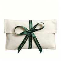 Pochette cadeau personnalisée en coton et lin avec logo, fermeture à cordon, estampage à chaud, pour bagues, cosmétiques, parfums, sécurité
