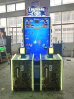 Machine de jeu vidéo d'arcade à pièces, Treasure Cove Go Fishing | Simulateur de parc d'attractions Jeu vertical pour centre de jeux