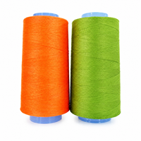 Benang Jahit Mesin 100% Poliester Tenasitas Tinggi Tex27 40S/2 3000 Yard Warna Khusus untuk Industri Tekstil Pakaian