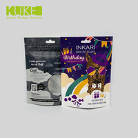 500g 1kg 2kg pochette debout biodégradable personnalisée sac Kraft à fermeture éclair chat chien sac d'emballage alimentaire pour animaux de compagnie