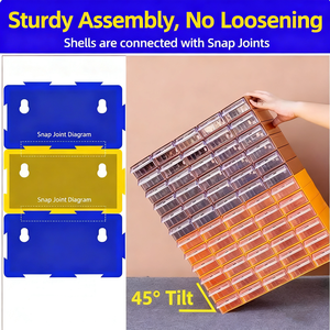 Boîte de <span class=keywords><strong>rangement</strong></span> en plastique colorée empilable directe d'usine pour <span class=keywords><strong>Lego</strong></span> et jouets - Product Image 3