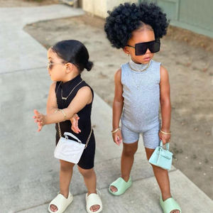 Vêtements pour enfants en gros 2022, ensembles de vêtements pour enfants, shorts pour filles, vêtements d'été sans manches pour enfants - Product Image 3