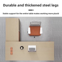 Meubles de bureau, bureau en forme de barre de milieu de gamme, bureau de direction, poste de travail, bureau élégant et minimaliste, ensemble chaise de patron