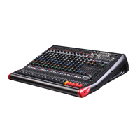 Système Pa Carte de mixage stéréo professionnelle Audio hybride numérique Mélangeur 14 canaux 12 Mono + 2 sorties principales stéréo: 1 DSP stéréo 24bit