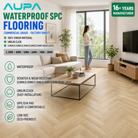 4mm SPC Vinyl-Bodenbelag mit Heller Holzmaserung, Ineinandergreifende Dielen für Wohnzimmer