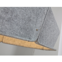 Suspension acoustique rectangulaire en feutre gris blanc chaud, économe en énergie, style nordique, hauteur réglable, pour maison, bureau, chambre
