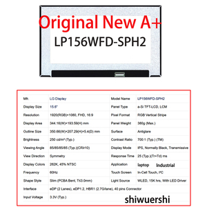 Laptop LCD Slim Monitor 15.6" Laris Manis LP156WFD SPL1 SPV2 SPH2 SPH1 SPH3 SPK1 SPK2 SPL2 SPL4 SPM2 SPM5 SPM9 SPP1 SPY1 SPZ1 - Product Image 3