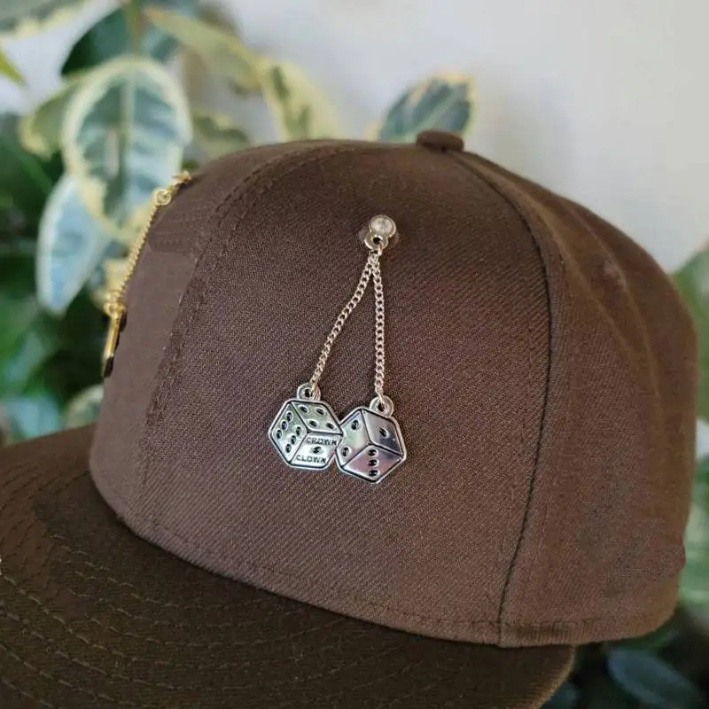 Custom Cross Pendant Diamond Hat Pin Metal Diamond Chain Pin Hat With Chain Hat Pins With Chain