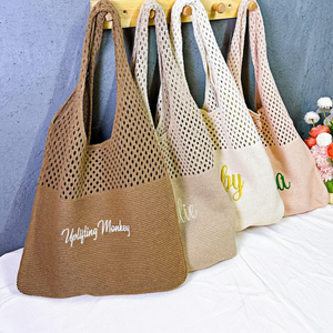 Bolsos <span class=keywords><strong>de</strong></span> Mano Tejidos a Mano, Personalizados, con Diseño <span class=keywords><strong>de</strong></span> Flores <span class=keywords><strong>de</strong></span> Ganchillo, para <span class=keywords><strong>la</strong></span> <span class=keywords><strong>Playa</strong></span>, Viajes o Artículos <span class=keywords><strong>de</strong></span> Aseo - Product Image 6