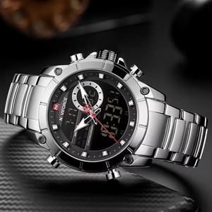 Montre Homme à Double Affichage Drioshipping, Fabricant de Montres en Acier Inoxydable avec Affichage de la Semaine, Montre-Bracelet à Quartz pour Homme - Product Image 2