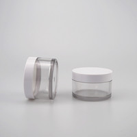 Conteneur de pots de crème PET en plastique cosmétique vide de 100g