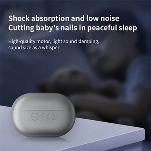 Portable Electric Nail Clipper with Charging Case Metal Body <b>Round</b> Design for Finger Nail Care Adult Use - Product Image 3