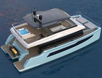 Yacht de luxe soudé en fibre de verre de 50 pieds avec moteur intérieur 2x250HP pour le transport de croisière et la patrouille