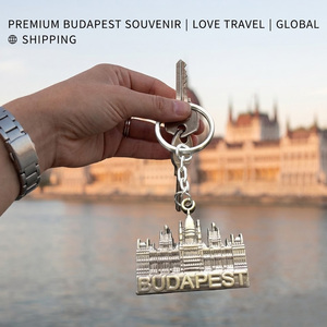 Llavero de Aleación de Zinc con Diseño del <span class=keywords><strong>Castillo</strong></span> de <span class=keywords><strong>Budapest</strong></span> en Bronce Antiguo, Personalizado, Ecológico y Moderno - Product Image 1
