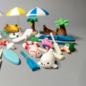 Figuritas de Barco con paisaje de playa Artificial al por mayor, decoración de jardín Zen de hadas de peces, acuario, casa de muñecas, juguetes en miniatura, artesanía de plástico - Product Image 6