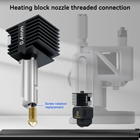 Kit Hotend para Bambu Lab A1/A1 Mini conjunto de extremo caliente de velocidad rápida 0,2/0,4/0,6/0,8mm boquilla de latón pieza de impresora 3D