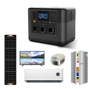 Générateur solaire portable 1200W 2000W 110V 220V, système d'énergie solaire tout-en-un, batterie - Product Image 1