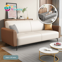 AntNovelty Modernes Stoff-Klappsofa mit Abnehmbarem Bezug für Wohnzimmer & Hotelnutzung Luxuriöses Kleines Rundes Design