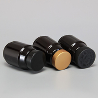 Vente en gros d'usine - Contenant de rangement pour comprimés en plastique noir vide de 200 ml - Emballage pour pilules et capsules - Bouteille