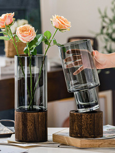Transparent Glass <strong>Vases</strong> for Decor Large <strong>Bubble</strong> Vintage Floor <strong>Vase</strong> Clear for Branches Faux Artificial Flowers Tabletop K - Product Image 5