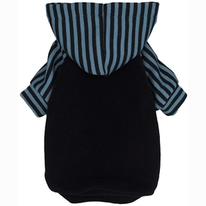 Wool hooded sweatshirt for dog, polyester jersey striped wool <strong>mongola</strong>, dog clothes, autumn and winter - Product Image 1