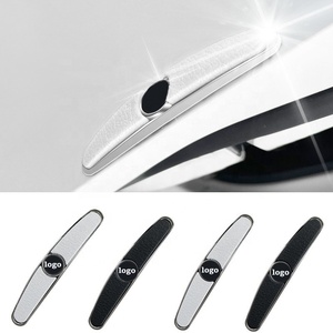 4 pièces voiture porte métal Anti-collision autocollants bord <span class=keywords><strong>garde</strong></span> anti-rayures bande rétroviseur protecteur Protection autocollant Logo - Product Image 2