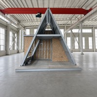Villa modulaire de luxe à ossature en A, haute résistance, structure durable résistante aux intempéries, maison préfabriquée