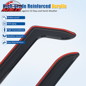 Déflecteurs de fenêtre latéraux en acrylique pour Jeep Wrangler 97-06, 2 pièces - Product Image 4