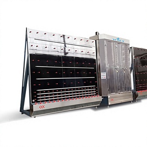 Laveuse de verre verticale automatique série SKW-V, haute vitesse, en acier inoxydable, pour verre Low-E, destinée aux lignes IG et aux centres CNC - Product Image 1