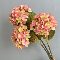 Hortensias artificiels 3D effet toucher réel pour centres de table de mariage, décors de table et arrière-plans - Collection Automne