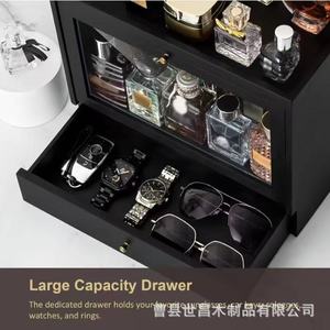 3 Tier Vanity Perfume Storage <b>Box</b> With Drawers Desktop Organizer For Cologne <b>Makeup</b> Display - Product Image 3