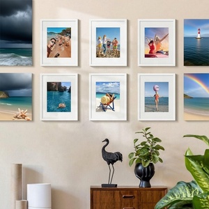 Cadre photo noir multifonctionnel 11x14 Montage mural et affichage de table Cadres photo pour 8x10 avec tapis ou 11X14 sans tapis - Product Image 2