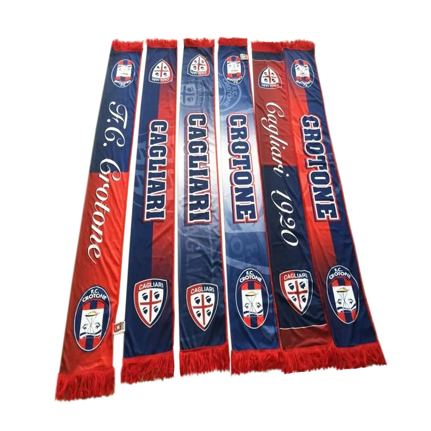 Cheap Italy Club Summer Scarf Promotional Print Polyester Soccer Scarf Custom Men Satin Football Scarves for Summer
