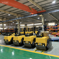 Offre Spéciale : Compacteur routier vibrant à double tambour SDBM BM60 600KG avec moteur Changchai et système hydraulique, à conducteur marchant