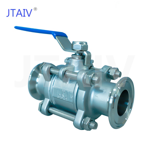 JTAIV Válvula de bola manual de alta resistencia con mango largo, grado sanitario, extremos Tri-Clamp, acero inoxidable 304, 3 piezas, instalación rápida - Product Image 2