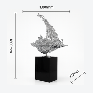 JingYue Sculpture de décoration abstraite imprimée en 3D personnalisée Artisanat en résine fait à la main pour le salon Hôtel Villa <span class=keywords><strong>Club</strong></span> Décor - Product Image 5